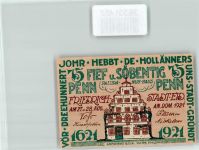 25840 W2254 Friedrichstadt , Eider Geldschein Notgeld 75 Pfennig Paludanus-Haus