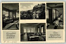 Oberschreiberhau Szklarska Poreba Gorna Foto AK Kuranstalt Hochstein der R.K.V. Wintergarten Wandelhalle Speisesaal Riesengebirge