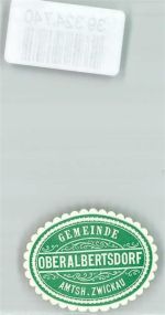 08428 O9621 Langenbernsdorf Siegelmarke Gemeinde Oberalbertsdorf Amtsh. Zwickau