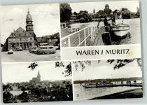 17192 O2060 Waren - Markt Kietz-Brücke Ausflugsschiff Möwe