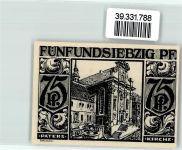 33098 W4790 Paderborn Geldschein Notgeld 75 Pfennig Brunnen Wasserträger