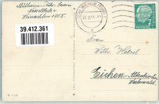 Neujahr Hufeisen Stechpalme Kind sign. Lingen Schlitten 1955