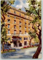 00100 Roma Rom Künstlerkarte Hotel Alexandra sign.