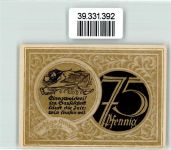 31592 W3078 Stolzenau , Weser Geldschein Notgeld 75 Pfennig Geburtshaus von Wilhelm Busch