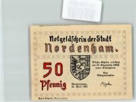 26954 W2890 Nordenham Geldschein Notgeld 50 Pfennig Kirchlein