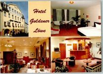 07937 O6570 Zeulenroda Werbe AK Hotel Goldener Löwe