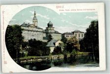 07973 O6600 Greiz 1909 - Kirche Fürstl. unteres Schloß Gymnasium