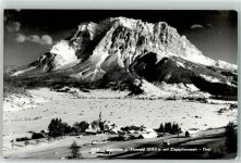 6631 Lermoos Foto AK Ehrwald 1000 m Zugspitzmassiv Tirol Kirche Schnee Winter