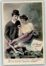 Spruch 1 April Fische Motiv Frankreich