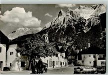 82481 W8102 Mittenwald Foto AK mit Pferdefuhrwerk