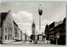 94315 W8440 Straubing - Theresienplatz Dreifaltigkeitssäule Stadtturm