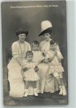 mit Mutter und ihren 3 Söneen Adel Kronprinzessin Cecilie Gebrauchsspuren
