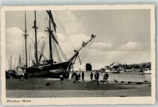 24937 W2390 Flensburg - Hafen mit Dreimastschoner Dampfschiff