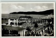 18609 O2337 Binz 1938 Foto AK Kurplatz mit Musikpavillon