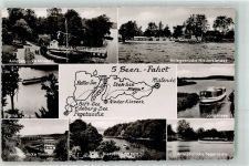 23714 W2427 Malente Foto AK Anlegebrücke Malente Niederkleveez Timmdorf Fegetasche Fahrgastschiff auf dem Langensee Dieckseebucht