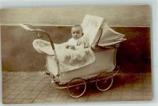 Kinderwagen Baby Privatfoto AK
