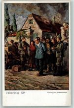 Gefangene Franktireurs Kriegsgefangener Künstlerkarte