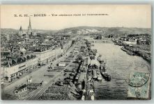 76000 Rouen 1906 - Blick vom Transbordeur Frachter Binnenschiffe