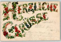 Herzliche Grüsse Blumen Zieher Ottmar 1901 Lithographie