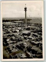 W3000 Hannover Messe Hermes Turm Foto AK Ausstellung Gebrauchsspuren