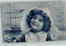 Segelschiff Boot Trachten Niederlande / Hollandkind 1906