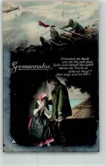 Seemannslos Paar Rettungsboot Spruch Marine 1916