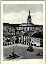 Trutnov Trautenau Gebrauchsspuren Marktplatz aus dem Jahrweiser Schönes Sudetenland 38 Bildkarten