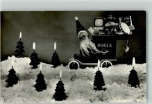 Postauto Spielzeug Puppe Weihnachtsmann Foto AK