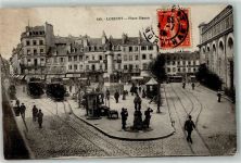 56100 Lorient 1906 - Place Bisson Straßenbahn Litfaßsäule