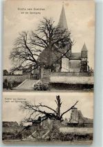 51490 Dontrien - Kirche vor und nach der Sprengung