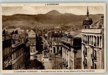 63000 Clermont-Ferrand - Perspective sur Jaude la rue Blatin et le Puy de Dome L Auvergne Infanterie No 132