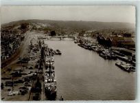 76000 Rouen - vue d`une partie du Port Binnenschiff Frachtschiff