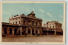 51100 Reims - La Gare Bahnhof Uhr