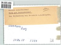 69469 W6940 Weinheim , Bergstr Andruck Burg Wachenburg
