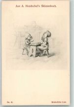 Kinder Brüderliche Lieb Skizzenbuch Nr.41 Hendschel, A. Künstlerkarte