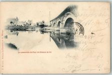 25300 Doubs 1899 - La passerelle du Pont du Chemin de Fer Brücke Fabrik Ort lt. Stempel