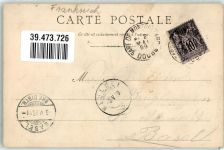 25300 Doubs 1899 - La passerelle du Pont du Chemin de Fer Brücke Fabrik Ort lt. Stempel