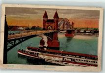 53111 W5300 Bonn - Rheinbrücke mit Rheinschifffahrt