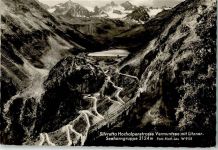6793 Partenen Foto AK Silvretta Hochalpenstrasse Vermuntsee Litzner Seehorngruppe 3124 m nur Scan beschnitten