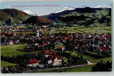 82467 W8100 Garmisch - gegen Partenkirchen und Karwendelgebirge