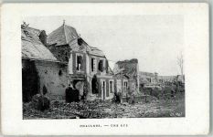 80320 Chaulnes - eine Straße zerstörte Häuser