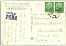 69469 W6940 Weinheim , Bergstr 1957 - WSC Wachenburg Wappentor Burgruine Windeck