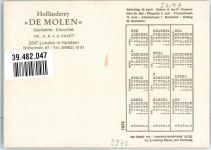 25774 W2247 Lunden , Holst KEINE AK Werbung Gasthaus De Molen Diskothek Ta-men-te Kalender