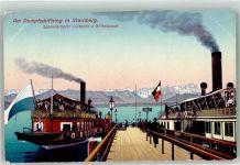 82319 W8130 Starnberg - Salondampfer Luitpold Wittelsbach Hafen