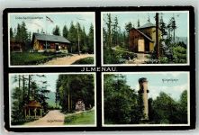 96160 W8614 Ilmenau , Oberfr 1907 - Gabelbachhäuschen Kieckelhahn Scheffeldenkmal