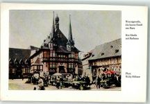 38855 O3700 Wernigerode - Rathaus Markt Marktszene