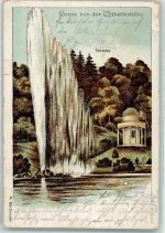 34117 W3500 Wilhelmshöhe 1902 Gebrauchsspuren Lithograhpie Fontaine