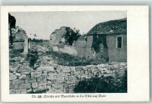 10500 La Ville-aux-Bois 1916 - Straße mit Barrikade