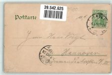 08523 O9900 Plauen , Vogtl 1904 Gebrauchsspuren Schloss Stadttheater Bahnhof
