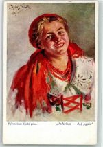 Jadwisia Tracht sign. Sylw. Saski Tracht Polen Künstlerkarte